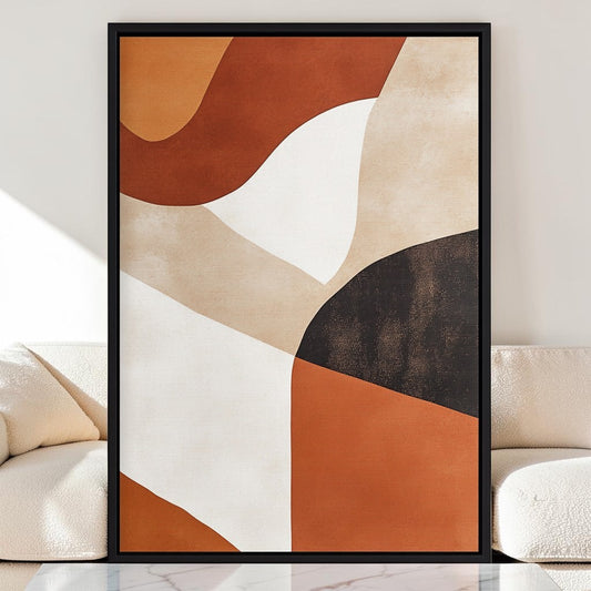 Jalom Modern Abstract Wall Art - Large Framed Canvas Print