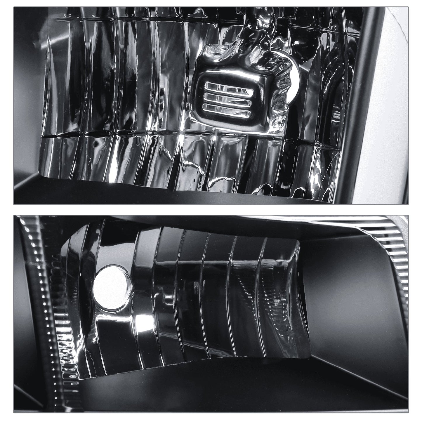 A set of 4 LED running light bars L+R black headlights + bumper signals for 2003-2014 Chevrolet Express 1500,2003-2023 Chevrolet Express 2500