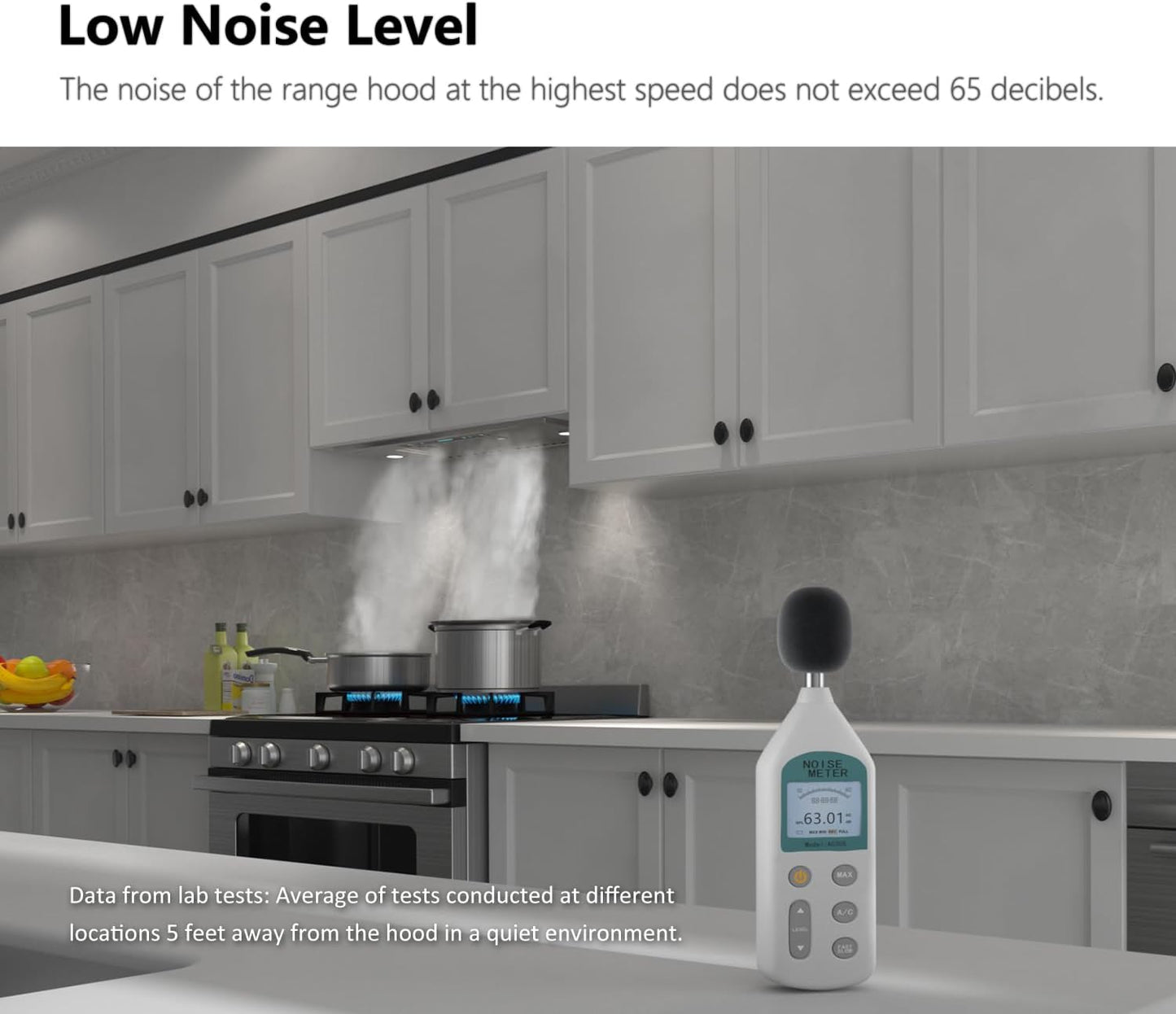 30 inch Built-in/Insert Range Hood 900 CFM, Ducted/Ductless Convertible Duct, Stainless Steel Kitchen Vent Hood with 4 Speed Gesture Sensing&Touch Control Panel(IKB01-30)